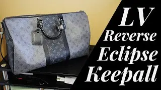 LIMITED Louis Vuitton Reverse Eclipse Keepall Bandouliere 50 Review Unboxing & Try On (Virgil Abloh)
