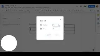 Split Cell in Tables (Google Docs)