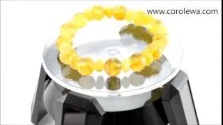 Янтарный браслет шары 748