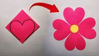Flower Making | How to make a simple paper flowers step by step🏵️