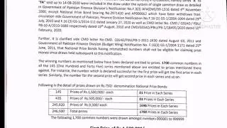 Complete Official List, RS. 750 Prize Bond Result, Winners Of Draw # 84 List, 15 October 2020