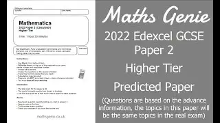 Edexcel 2022 GCSE Maths Paper 2 Higher Predicted Paper