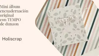Mini álbum de scrapbooking, lomo curvo encuadernación nueva. Colección tempo de dunaon