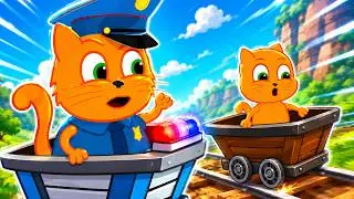 POLIS KEDISI | Çocuklar için çizgi film | Kedi Ailesi