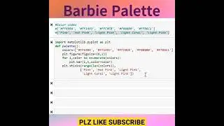 Barbie Palette using python 