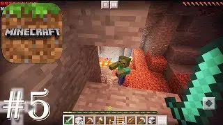 Minecraft: Pocket Edition - Gameplay Walkthrough Part 5 - Survival Diamond Weapon + Mining Adventure