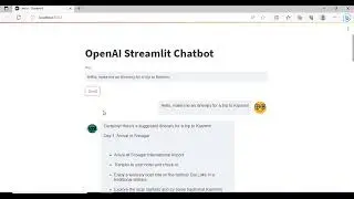 Streamlit chatbot using OpenAI, Python