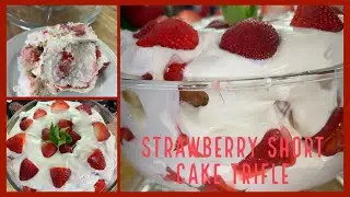 A Refreshing Dessert For The Upcoming Holiday/OLD SCHOOL TRIPLE LAYERED STRAWBERRY SHORT CAKE TRIFLE