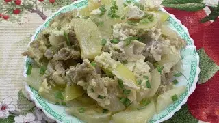 Картофель с фаршем в духовке. Вкусное блюдо из фарша и картофеля.