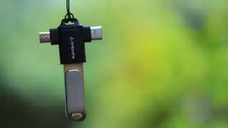 Ambrane 2 in 1 OTG Adapter Micro USB+USB Type C to USB Female Connector, OTG Pen Drive Adapter