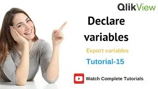 Declare variables in QlikView | Export variables  Tutorial 15