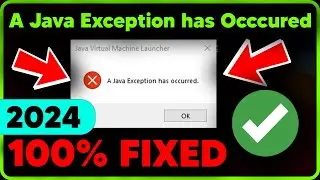 FIXED: A Java Exception Has Occured | Minecraft Server Jar File Error | Latest 2024 Tutorial