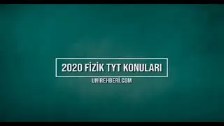 2020 TYT Fizik Konuları ve Soru Dağılımları (ÖSYM - MEB)