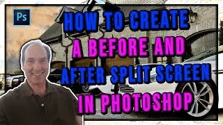 How To Create A Before and After Split Screen In Photoshop | Adobe Photoshop CC Tutorial