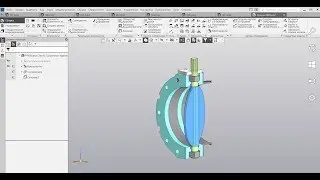 Затвор сборка Компас 3D V18