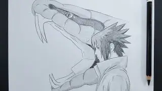 How To Draw Sasuke And Manda Step By Step || Easy Naruto Drawing