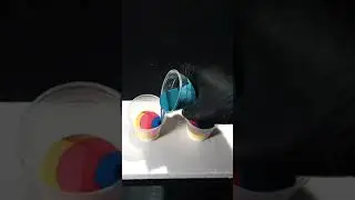 acrylic paint pouring color fluid art #short