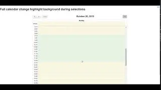 Full calendar change highlight background during selections