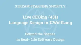Live CEOing Ep 431: Language Design in Wolfram Language [Progress Indicators, Directory & More]