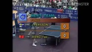 WTTC 1995 Persson vs Wang Tao (highlights)