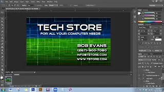 PhotoShop Tutorial - How to make a Business Card (Beginners)