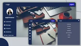 How to create a responsive  SideBar Menu using HTML & CSS only.