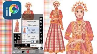 Desain busana adat Bugis di ibis paint x||digital illustration on ibis paint x