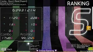 [osu!] Cranky - Rave 2 Rave [Expert] +HD 99.24% FC