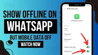 how to show offline on whatsapp when mobile data is on | turn off whatsapp without turning off net