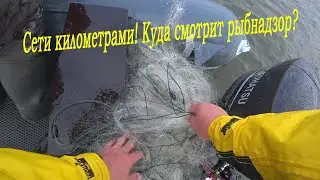 Зацепил мотором полкилометра сети!!! Браконьеры!!!