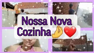 VLOG/ESTAMOS FAZENDO MAIS UM CÔMODO/COZINHA NOVA 🥰🙌