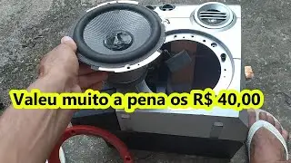 Olha só o tamanho do imã do falante, comprei por R$ 40,00 duas caixas