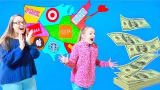Throwing A Dart at a Map and BUYING Whatever it Lands On CHALLENGE  | Bryleigh Anne