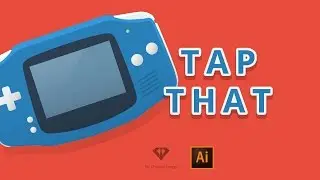 Tap that! Flat Nintendo Gameboy Advance | Adobe Illustrator - speedart #13