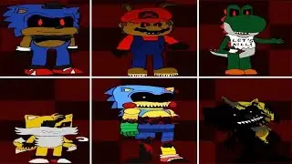Five Nights At Sonic s 4 - All Animatronics And Jumpscare (Extras)