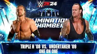 Full Match - Triple H '08 vs Undertaker '09: Elimination Chamber | WWE 2k24