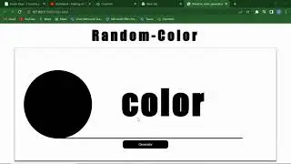 How To Create Random Color Generator Using Html5 , Css3 & JavaScript || WebDevelopent | Beginner