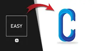The 3D C Logo Design Blend Text Effect For Experts & Beginners in Adobe Illustrator Tutorial