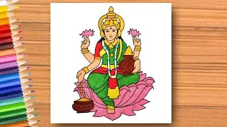 Laxmi Mata Drawing Easy | धनतेरस स्पेशल Drawing