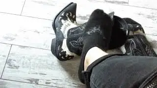My cowboyboots part 2 socks and barefoot