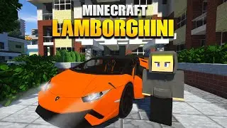 Super REAL Minecraft Lamborghini Showcase - Top speed drive