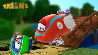 Train cartoon | Super wings | Collection 316