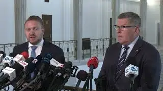 Konferencja prasowa Z. Kuźmiuka i J. Ozdoby w Sejmie