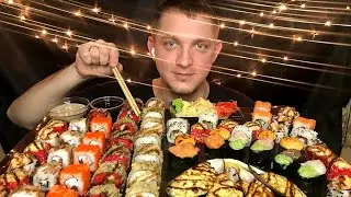 MUKBANG /Роллы /Суши /Мидии /Хотел быть Эксковаторщиком 😂 