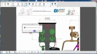 3D PDF Maker Tutorial 14.  3D Model Dimensioning in the PDF file with Adobe Reader