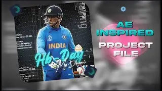 MS Dhoni birthday special/ae inspired edit/alight motion preset/project file/ms efx