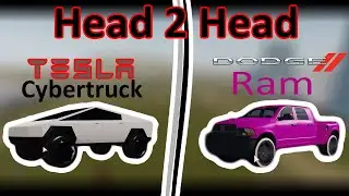 Tesla Cybertruck vs Dodge Ram - Roblox Vehicle Simulator