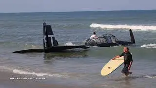 WWII TBM Avenger Ditches on Beach in Florida