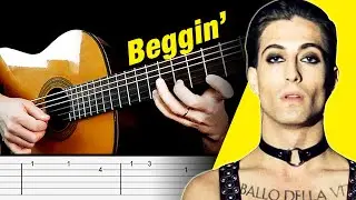 Beggin Guitar Tabs | Tutorial | Maneskin (Damiano's Vocals)