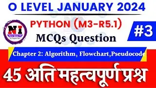 Day 3 | Python(M3-R5.1) MCQs | o level python mcq | python for o level Jan 2024 | python mcqs 2024